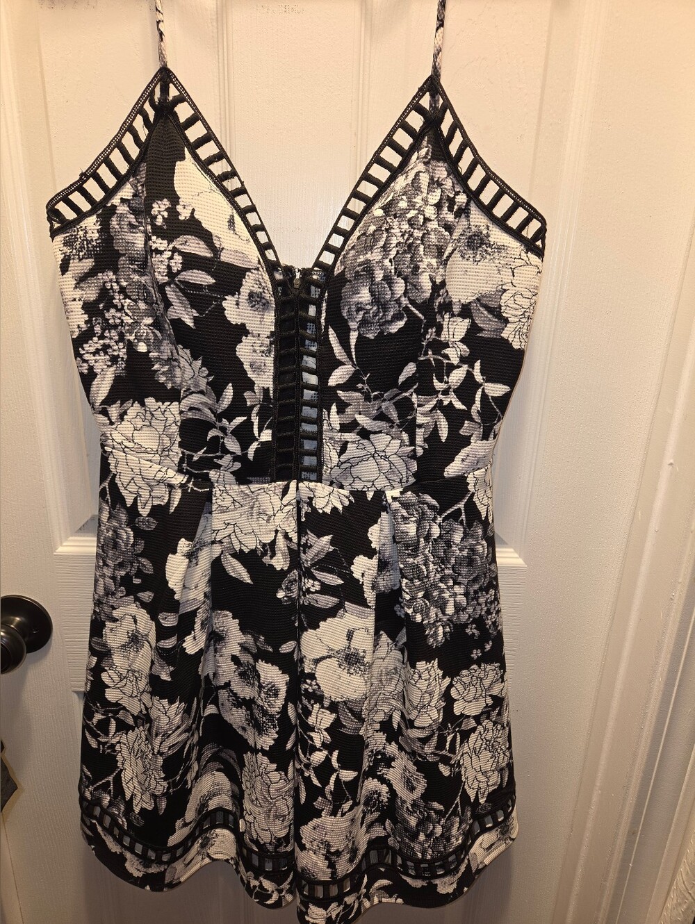 Charlotte Russe Black and White Floral Mini Dress